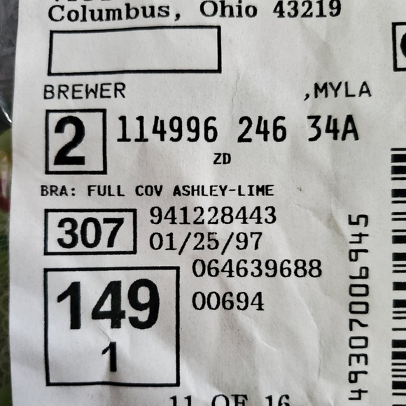 Victoria's Secret Full Coverage Ashley Bra-Lime NWT 34A - Picture 4 of 4